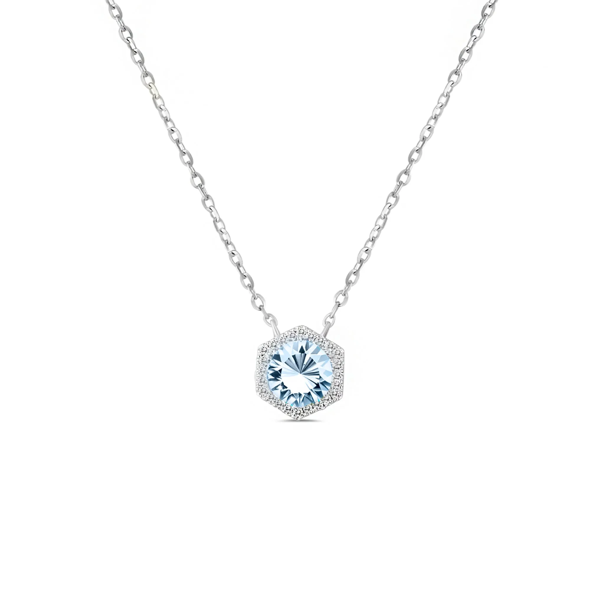 14KW24D0.05CT,1AQ0.50CT,HEXA MAR/AQUAMARIN/DIAM NK (118N402278WAQ14)