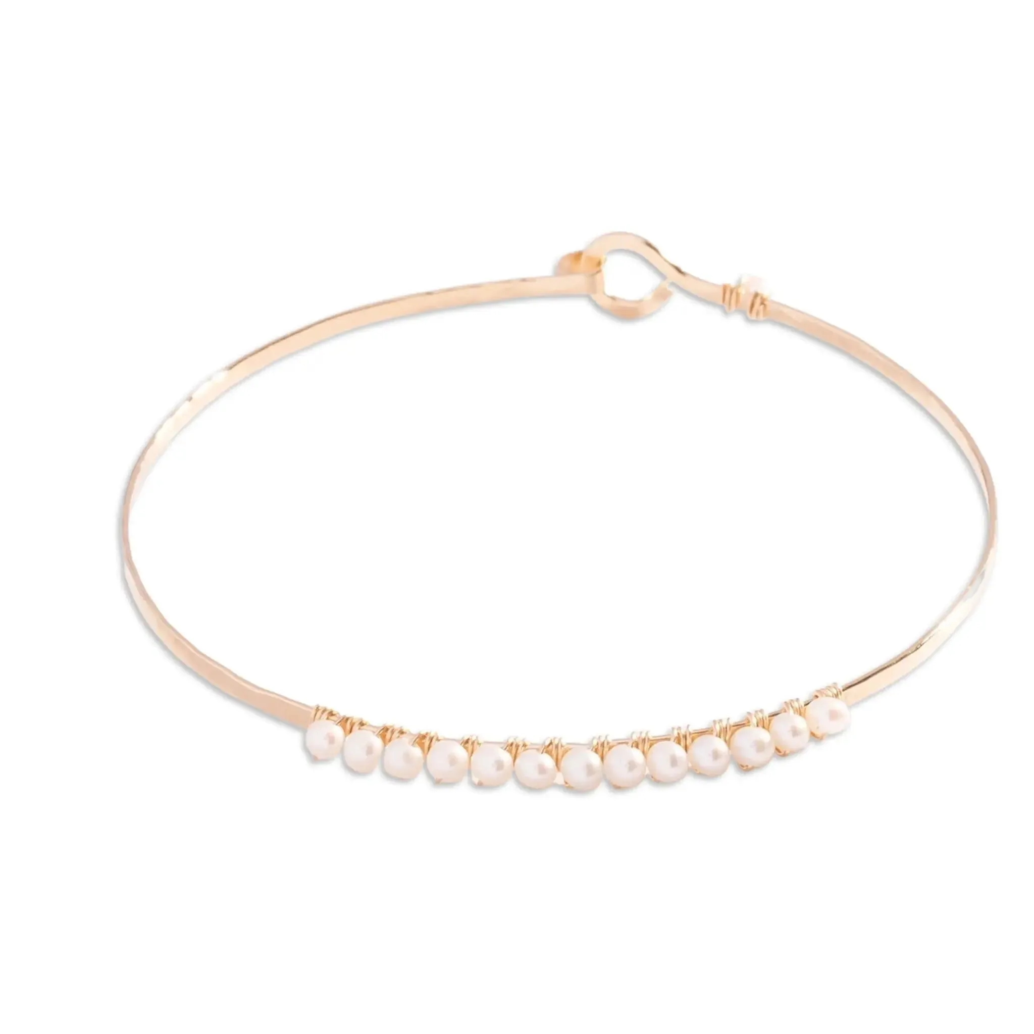 Bangle Bracelet Wrapped in Tiny Gemstones