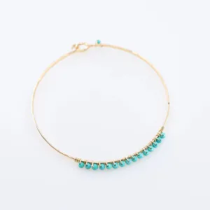 Bangle Bracelet Wrapped in Tiny Gemstones