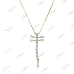 Dangle Diamond Dragonfly Necklace