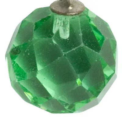Emerald Bead Pendant Earrings