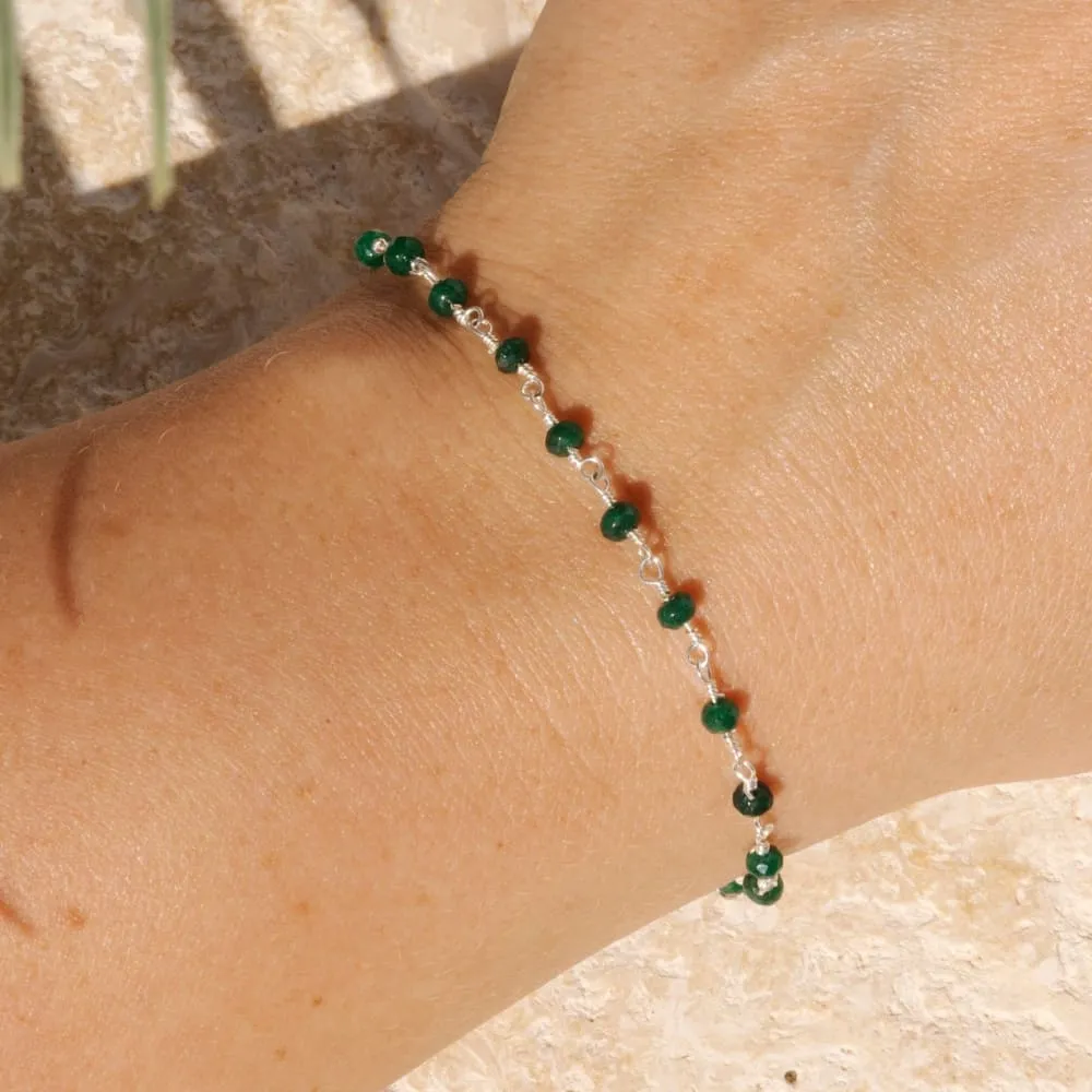 Emerald Beaded Bracelet