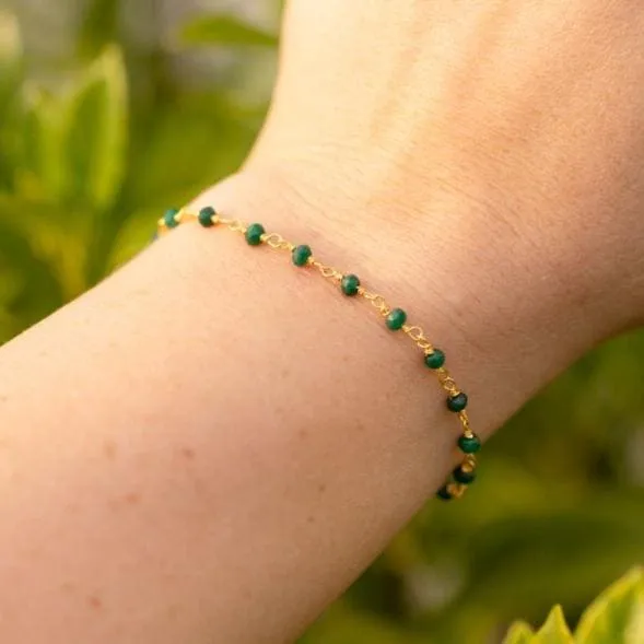 Emerald Beaded Bracelet