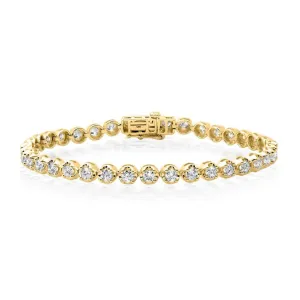 Emerald Elegance Diamond Tennis Bracelet