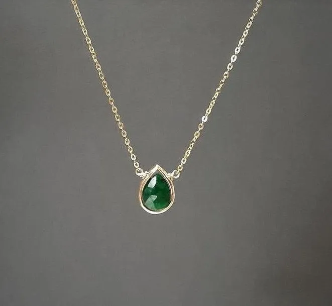 Emerald Pendant Necklace