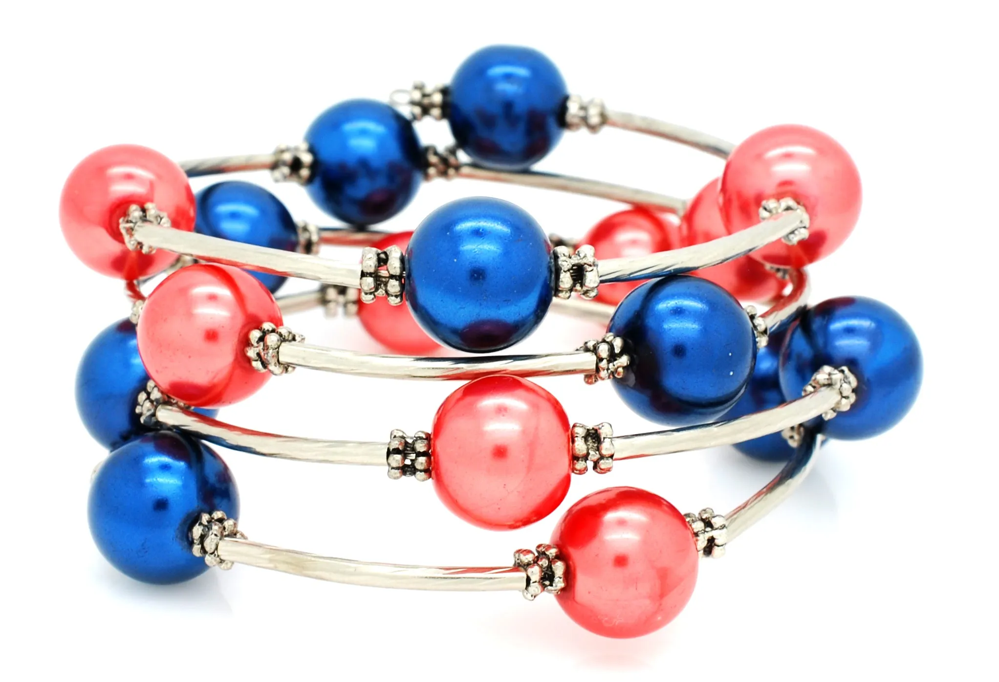Faux Pearl Wrap Bracelet