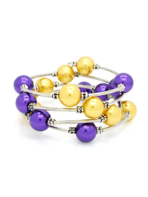 Faux Pearl Wrap Bracelet