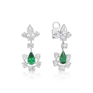 GRS Certified 1.65CT Colombia Emerald Earrings