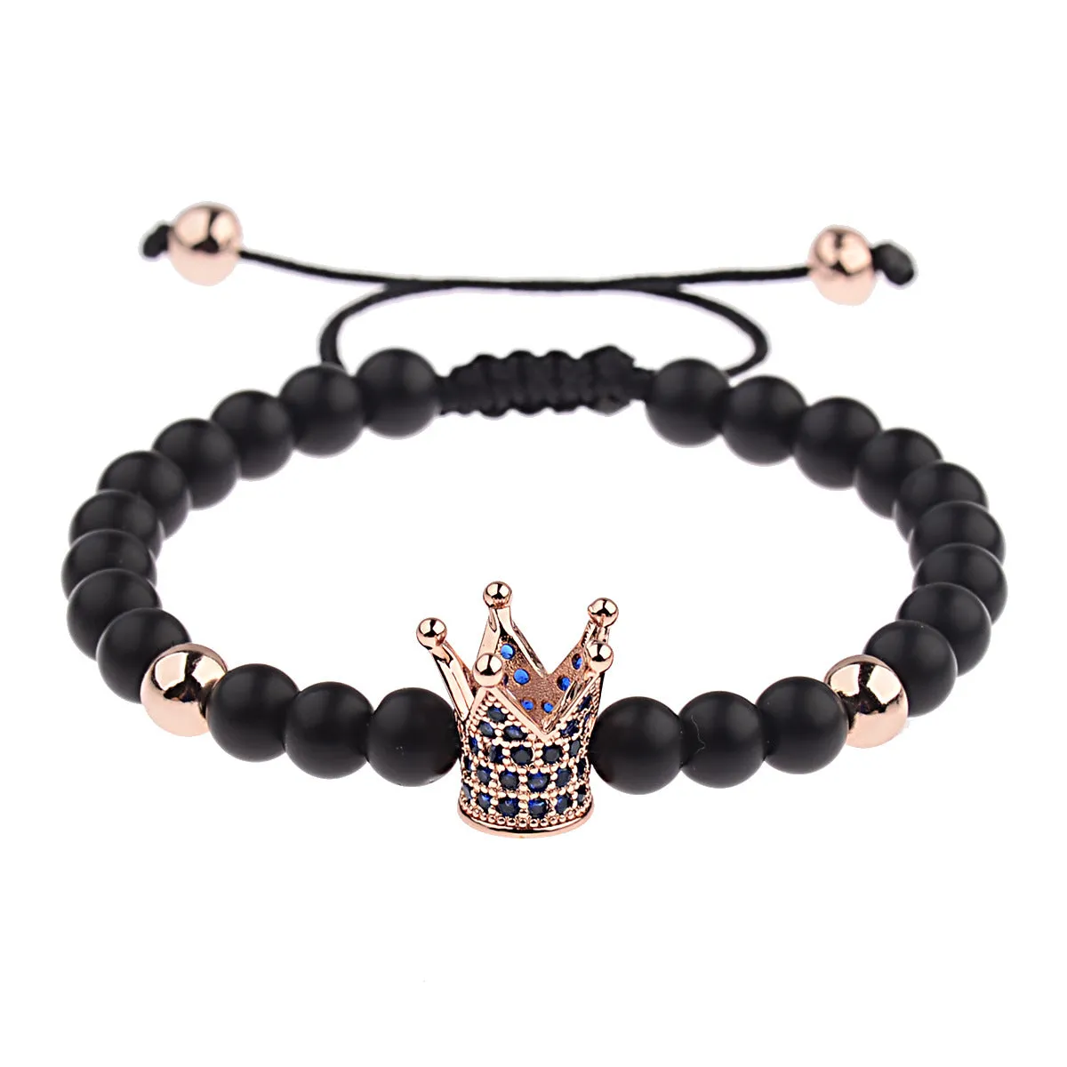 Micro-inlaid Frosted Zircon Crown Bracelet