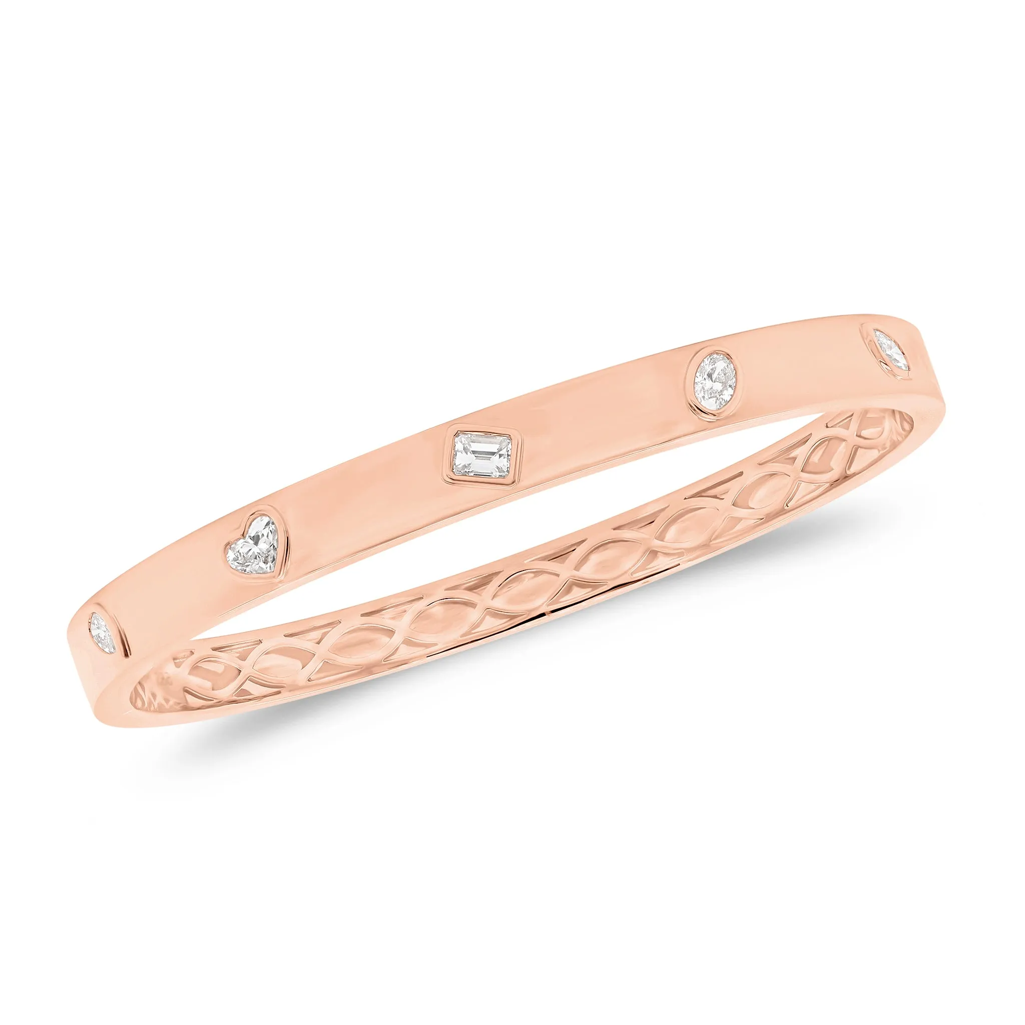 Mixed Shape Diamonds Bangle