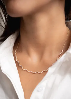 Pave Wave Necklace