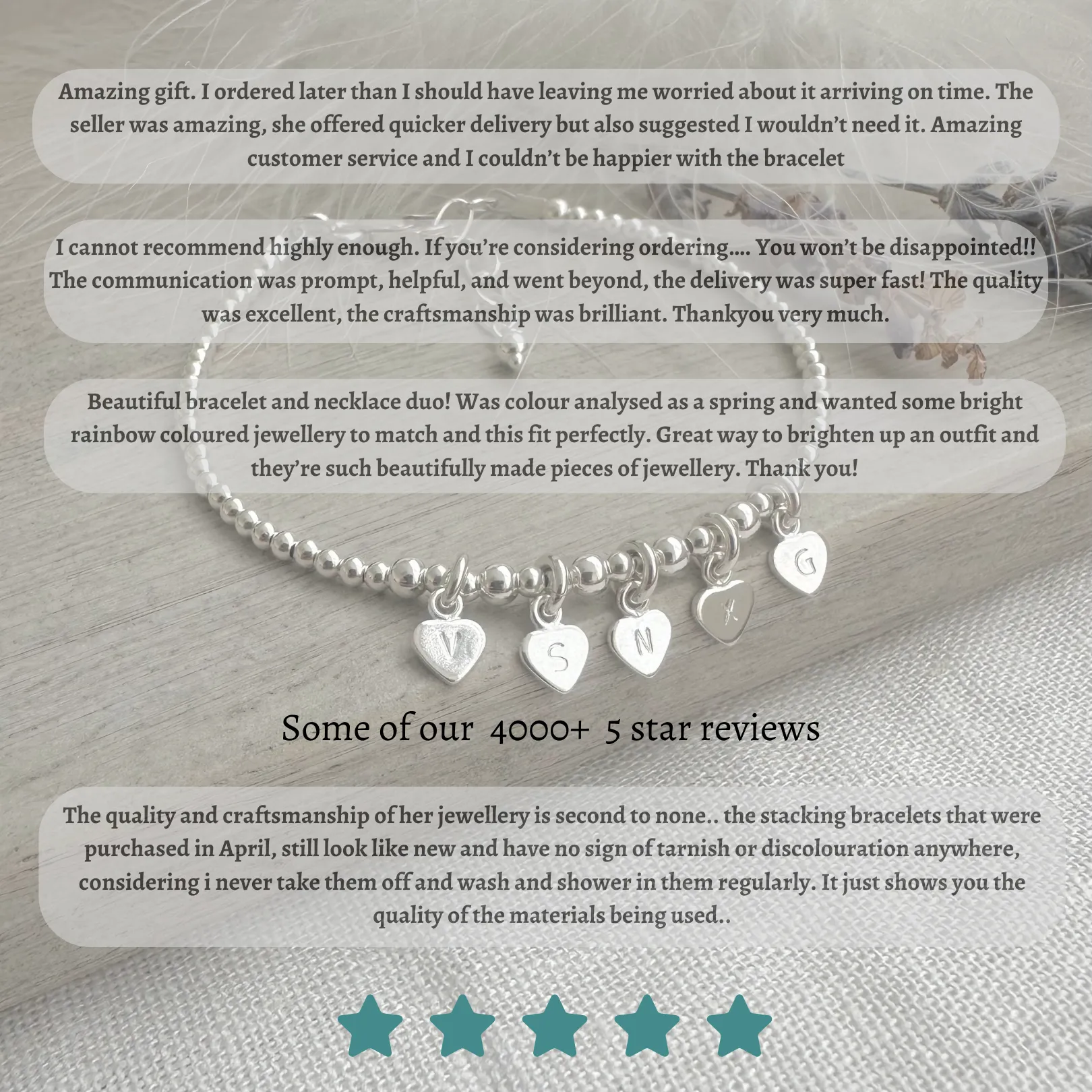 Personalised Emerald Bracelet, Dainty May Birthstone Jewellery in Sterling Silver