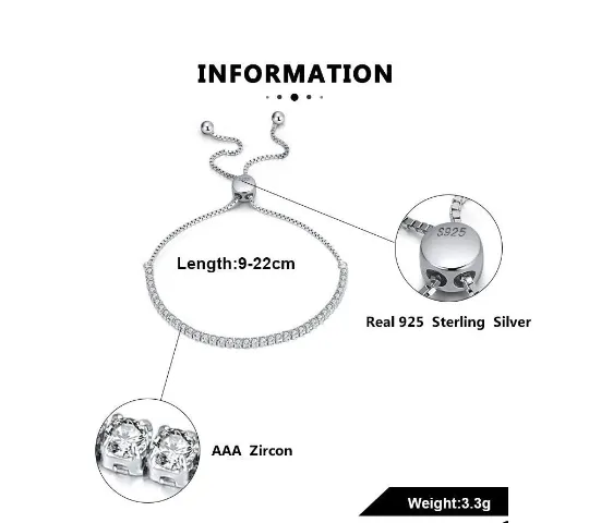 Sterling Silver bracelet with Zircon