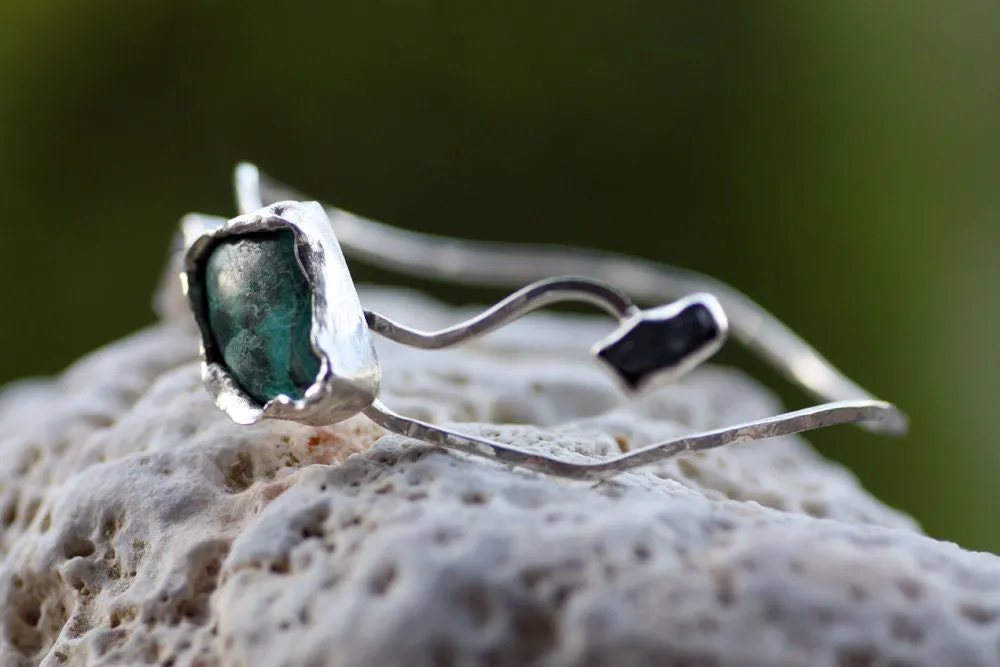 Turquoise, Aquamarine and Labradorite bracelet