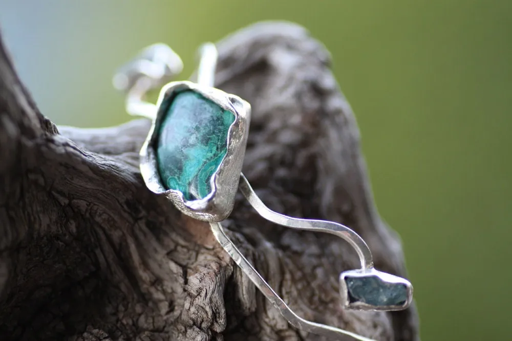 Turquoise, Aquamarine and Labradorite bracelet