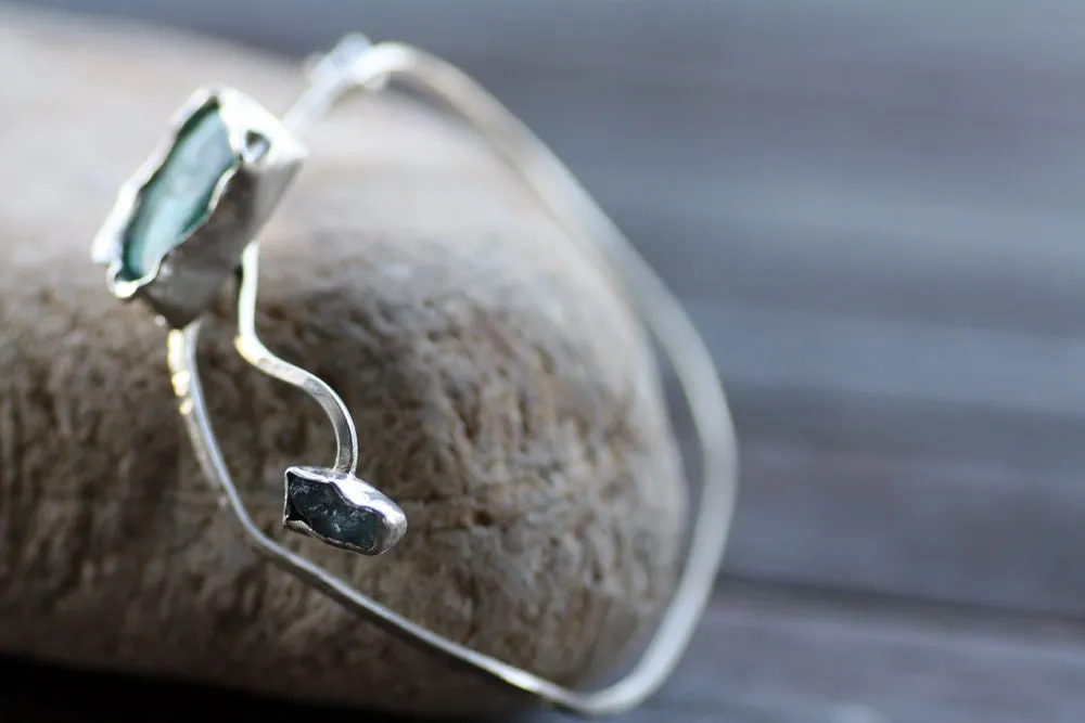 Turquoise, Aquamarine and Labradorite bracelet
