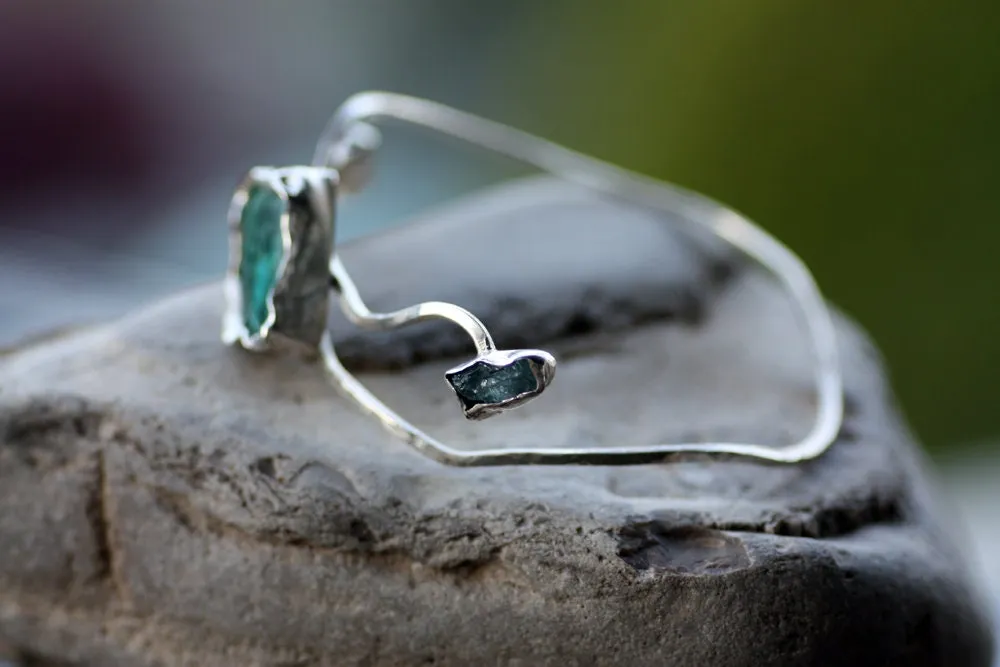 Turquoise, Aquamarine and Labradorite bracelet