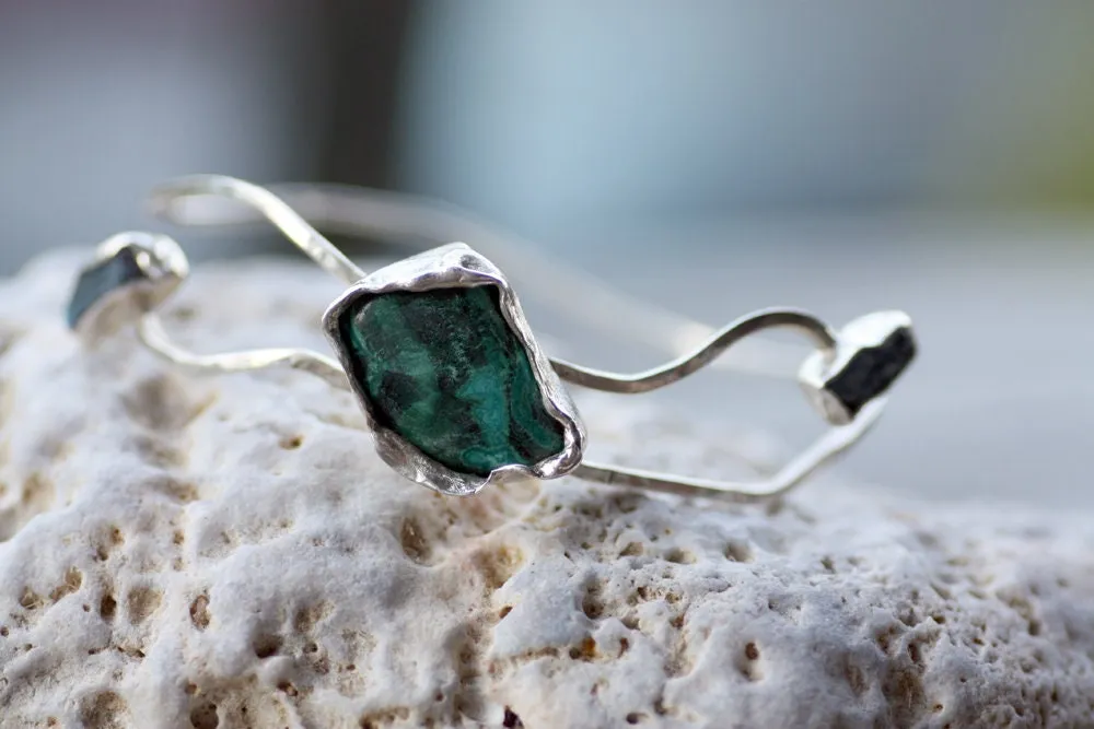 Turquoise, Aquamarine and Labradorite bracelet